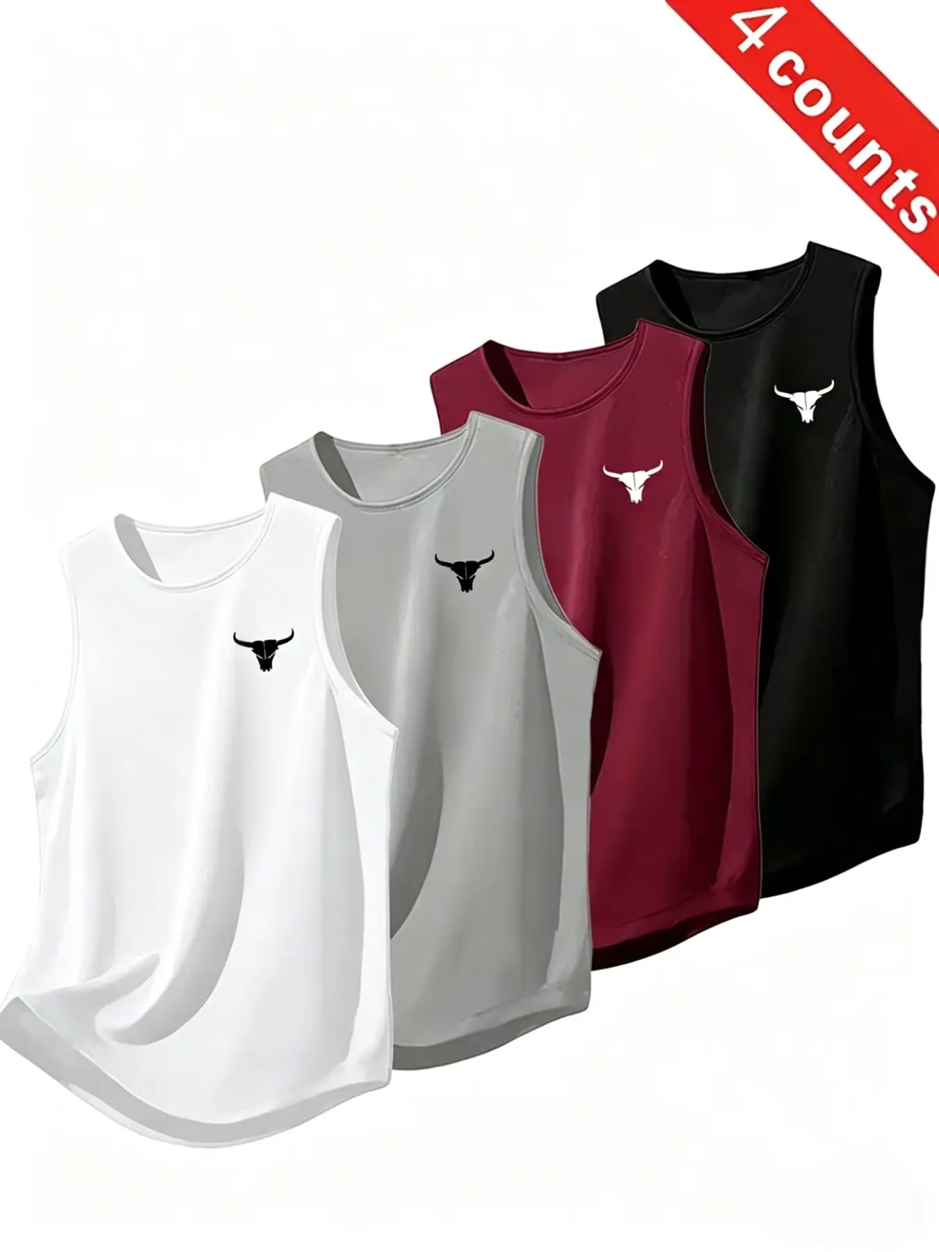 Men's Sleeveless Tank Tops (4-Pack or 8-Pack) – Breathable Quick-Dry Gym Shirts | Loose Fit Athletic Vests for Basketball, Running & Workouts