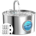 Cat Water Fountain Stainless Steel: 74oz/2.2L Cat Fountain for Drinking - Pet Water Fountain for Cats Inside
