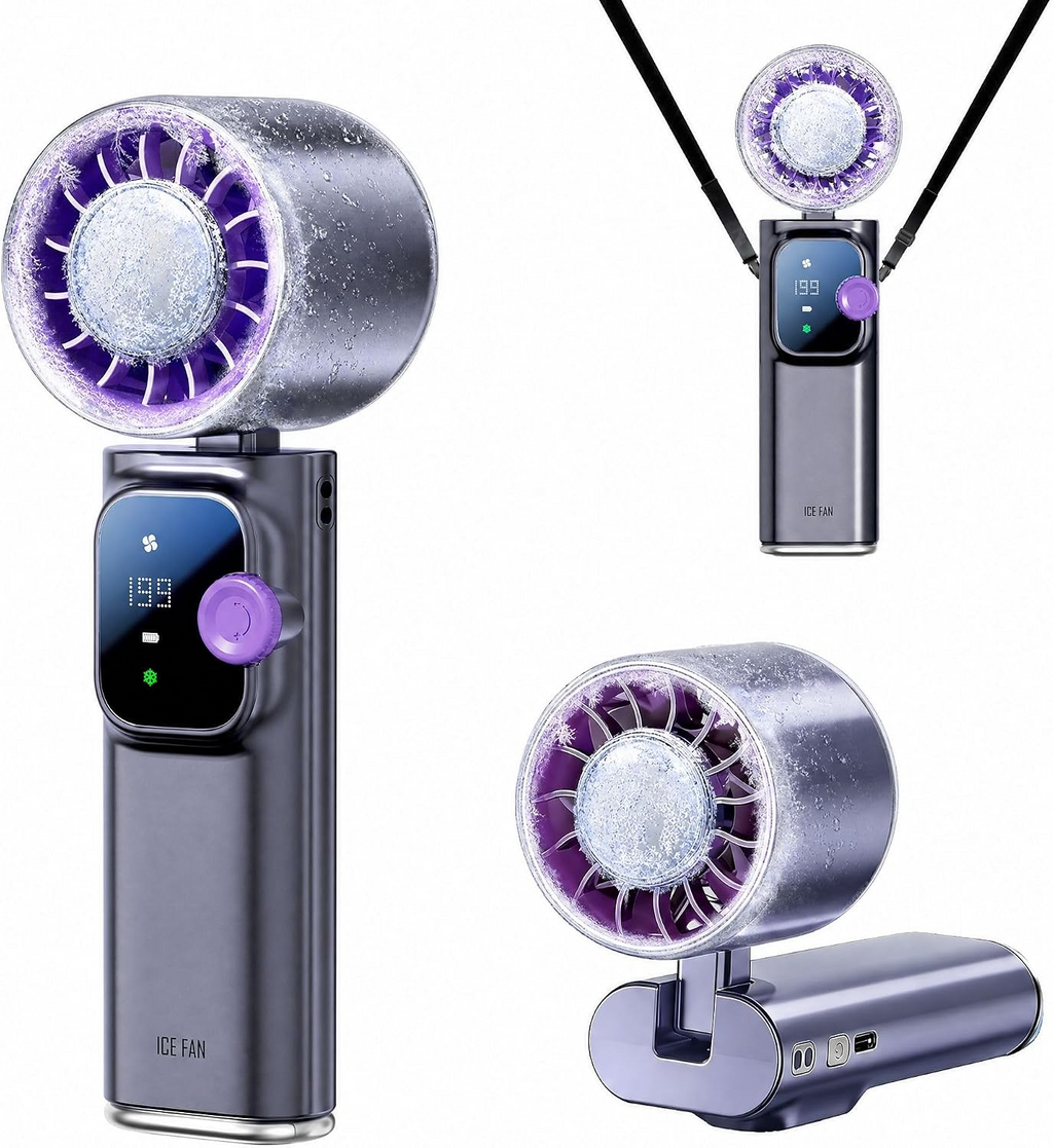 Handheld Fan Ice Cooling