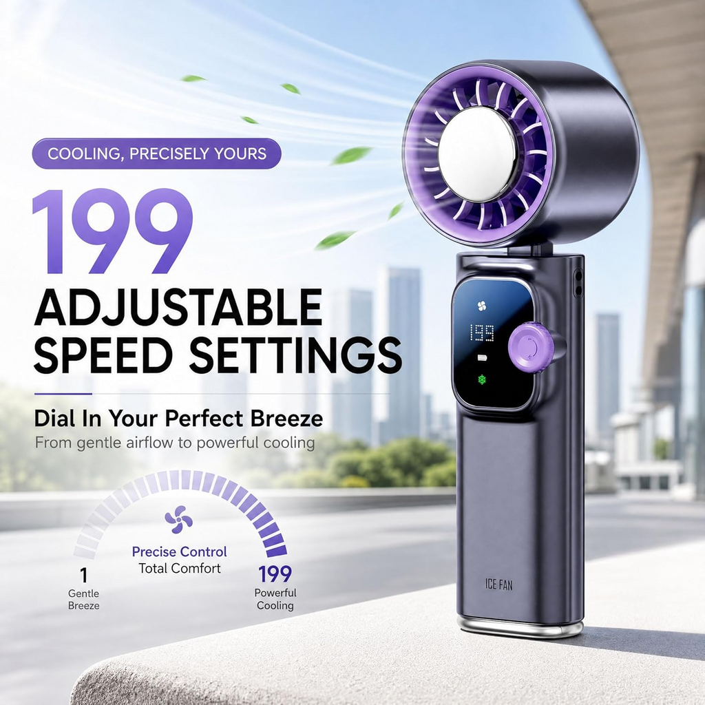 Handheld Fan Ice Cooling