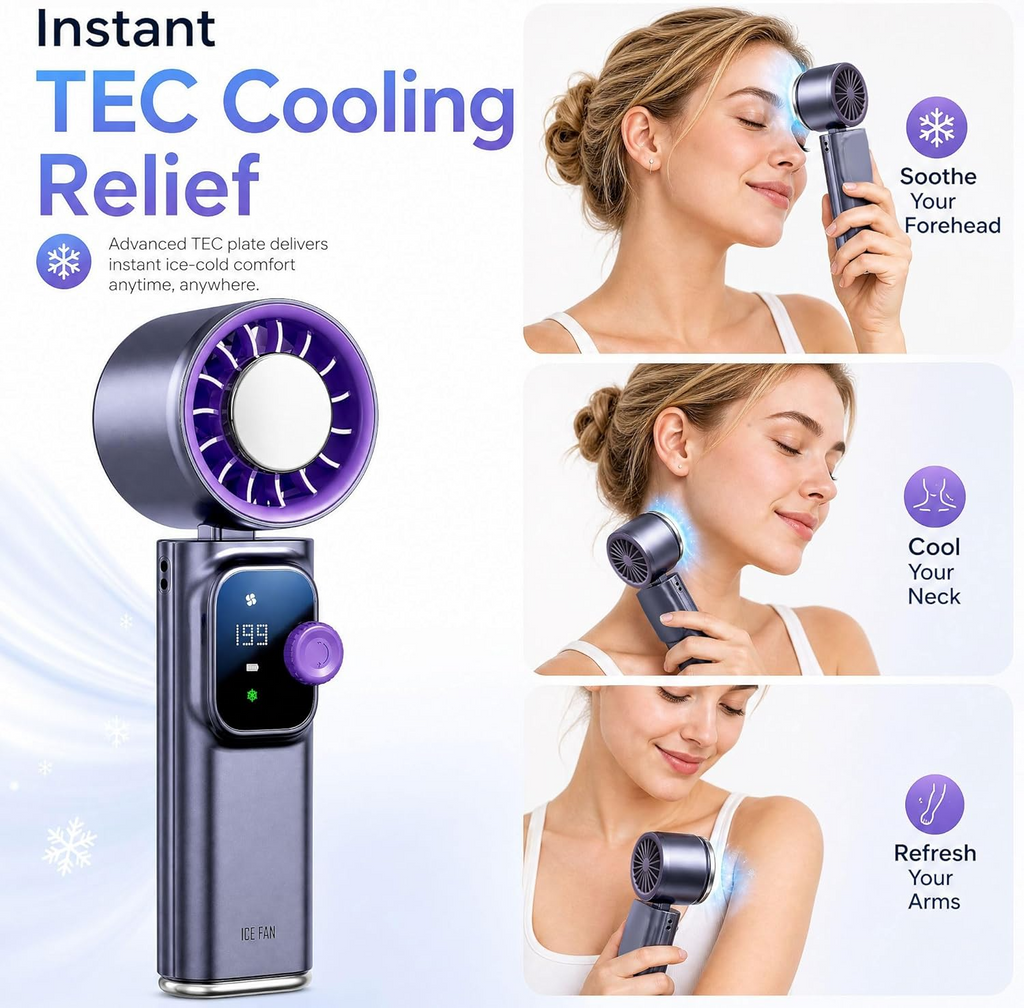 Handheld Fan Ice Cooling