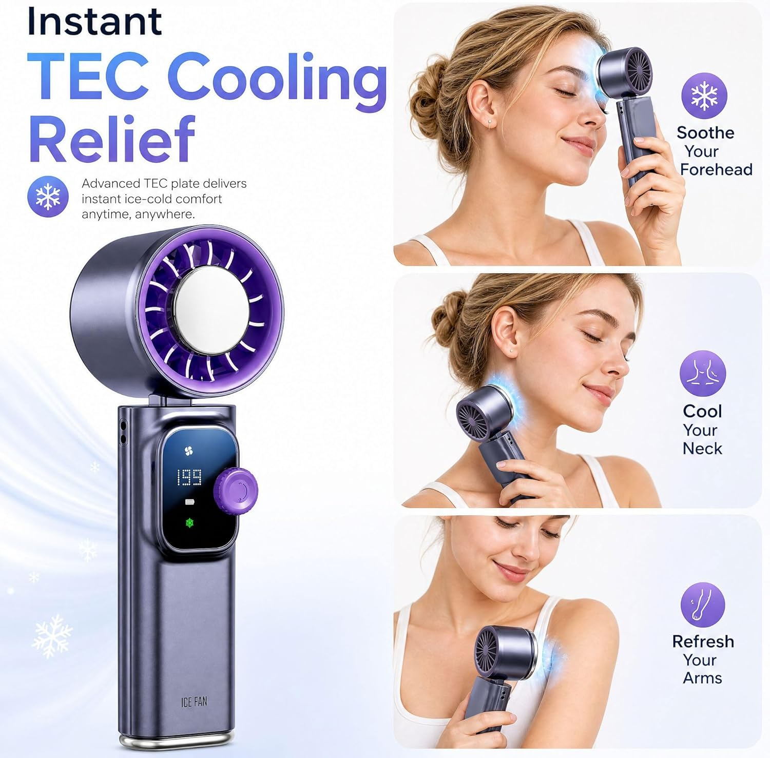 Handheld Fan Ice Cooling