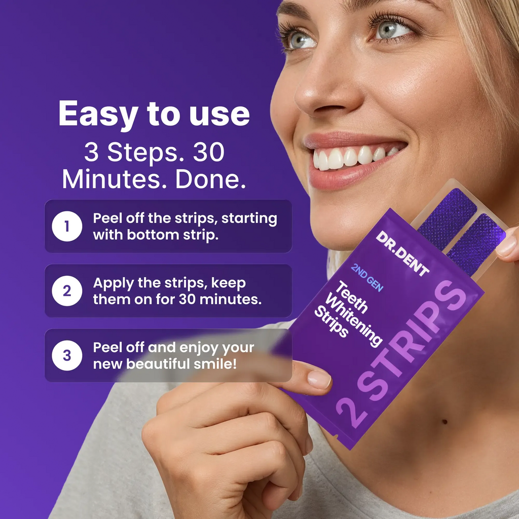 Purple Teeth Whitening Strips