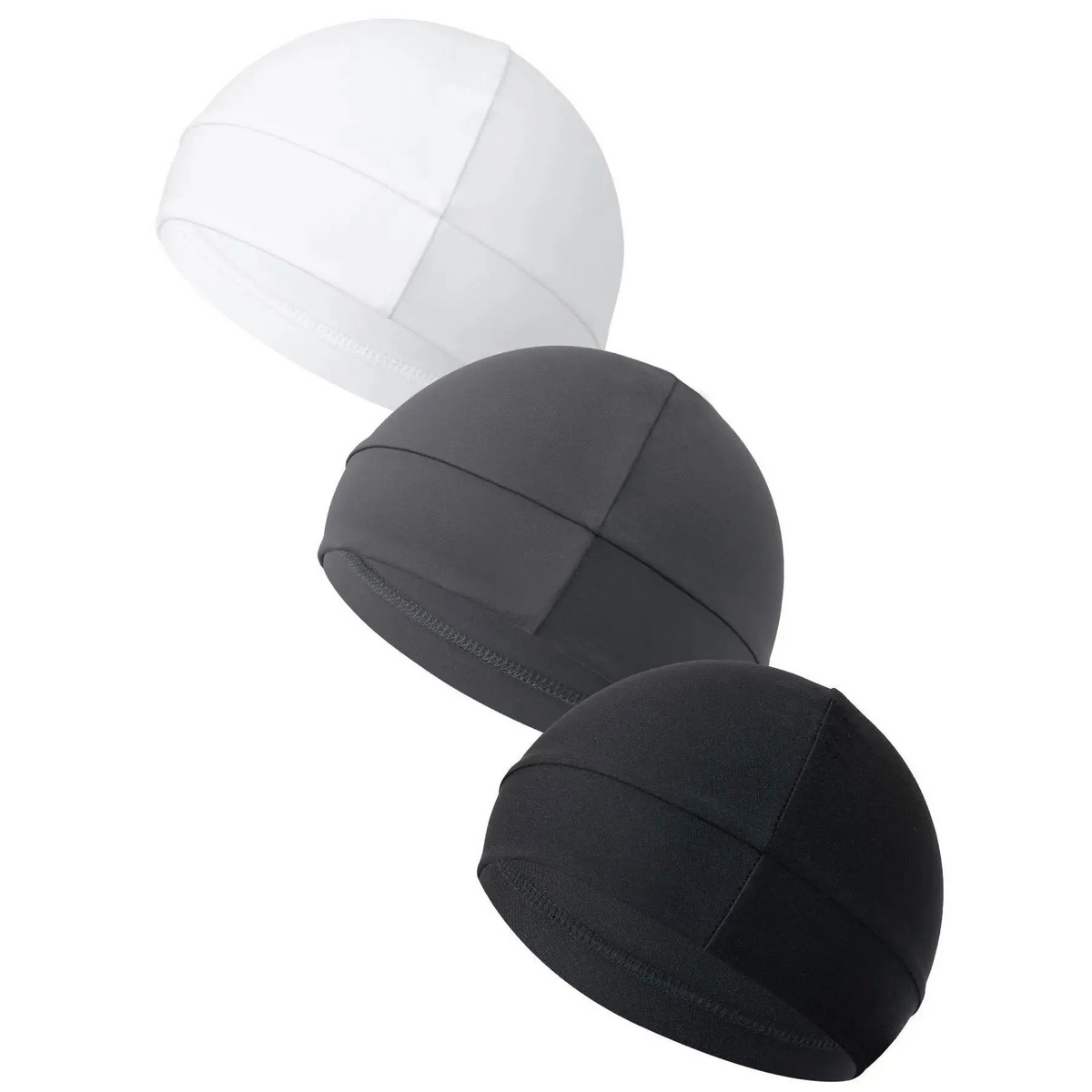 Fitted Nylon Skull Cap Beanie for Men & Women | Breathable All-Season Sport Hat (2-Pack or 3-Pack)
