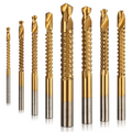 8 Pack Titanium GJANSH Coated HSS Twist Drill Bits