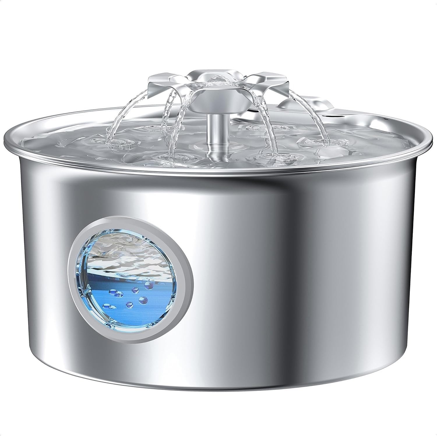 Stainless Steel Cat Water Fountain: 88oz/2.6L Cat Fountain for Drinking