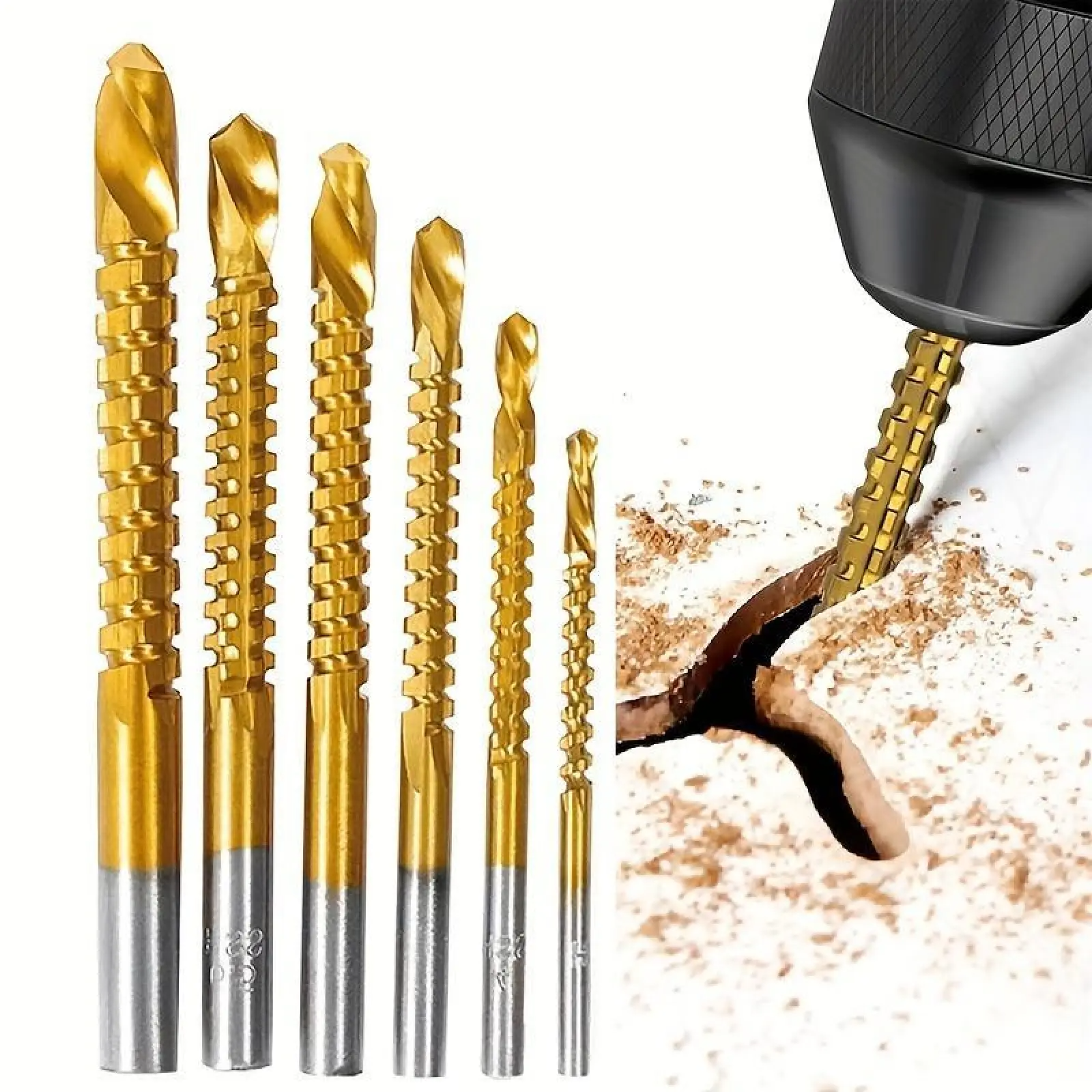 Metalworking Ldeal For Drilling,Titanium-Plated High Speed Steel Drill Bits Set for