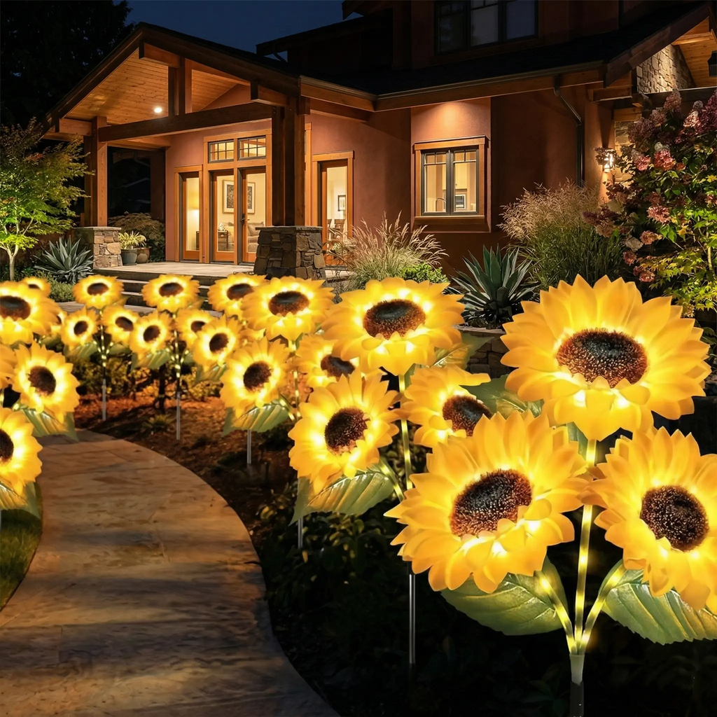 Solar Sunflower Garden Stake Lights – 2026 Upgraded