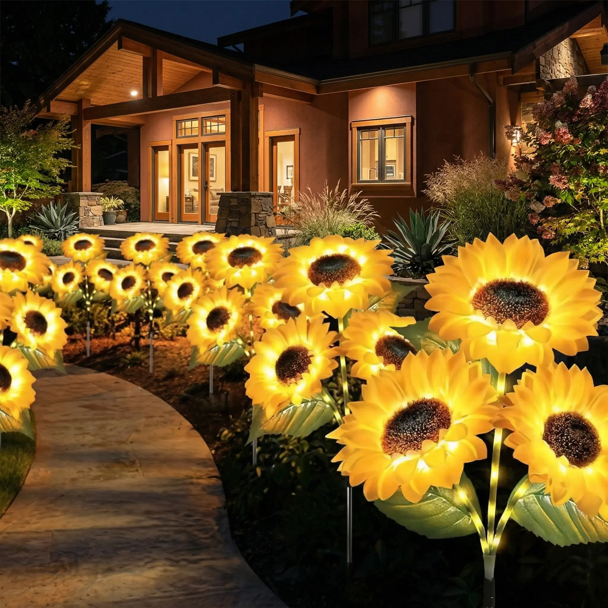 Solar Sunflower Garden Stake Lights – 2026 Upgraded