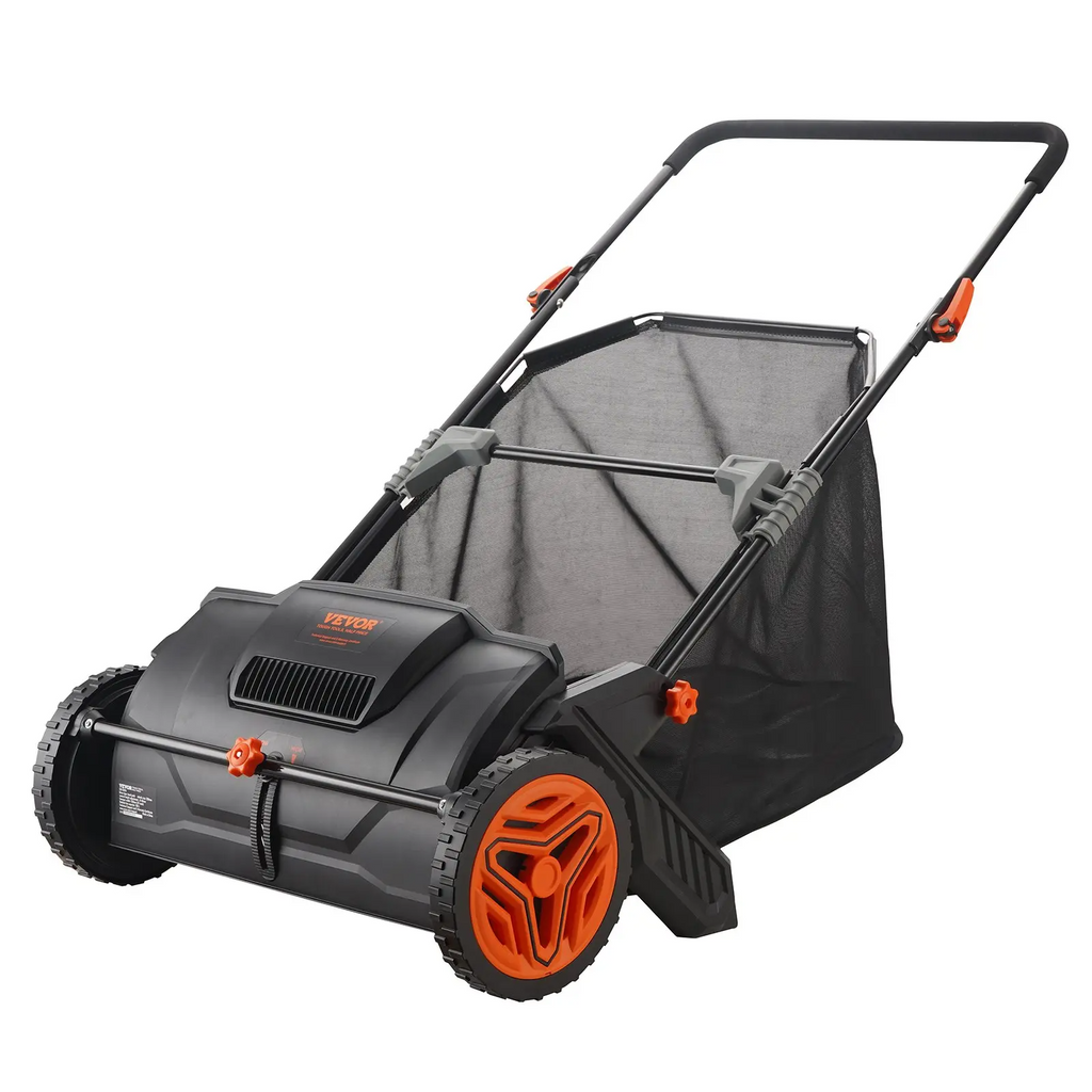 VEVOR Push & Tow-Behind Lawn Sweeper | 21"–52" | 3.5 cu.ft Hopper | Leaf & Grass Collector