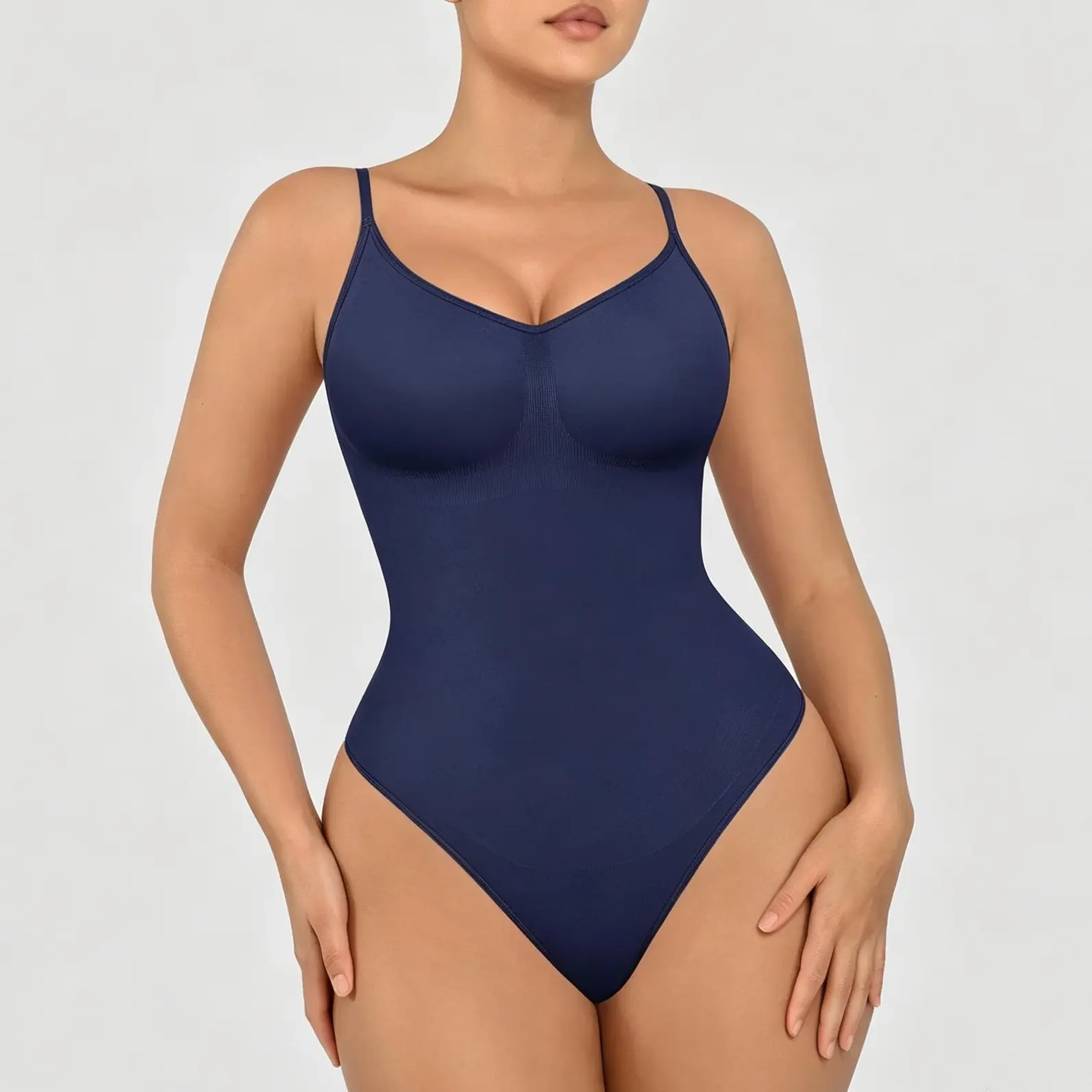 FeelinGirl Seamless Thong Bodysuit Shapewear | Tummy Control & Slimming Bodysuit for Women