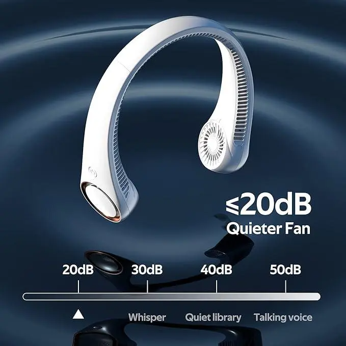 Hands-Free Neck Fan – Bladeless Wearable Cooling Fan