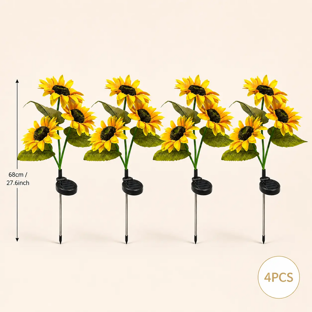 Solar Sunflower Garden Stake Lights – 2026 Upgraded