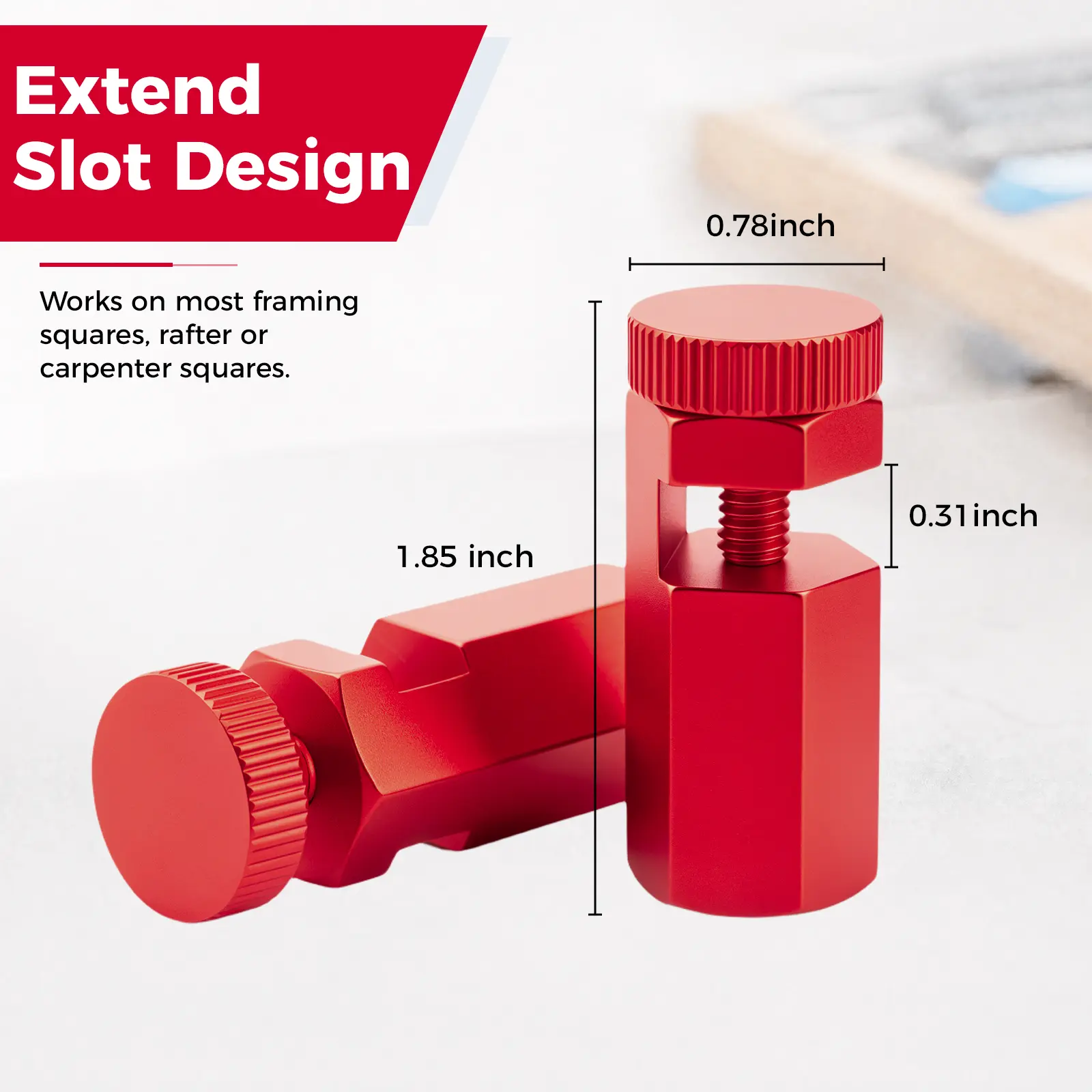 Tall Stair Gauges for Framing Square with Holder and Hook