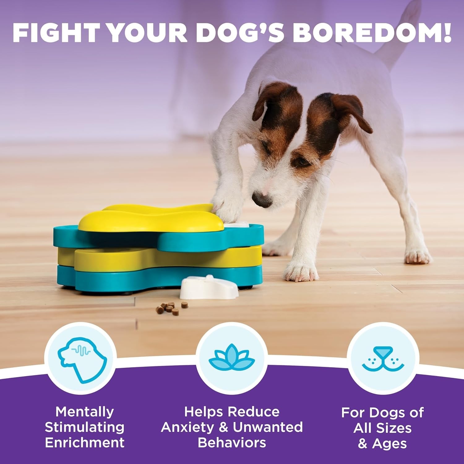 Dog Tornado Treat Puzzle Toy Blue Level 2 (Intermediate)