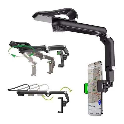 Joytutus Car Phone Mount – Long Arm, 360° Rotation & Anti-Scratch Clamp | Hands-Free Holder
