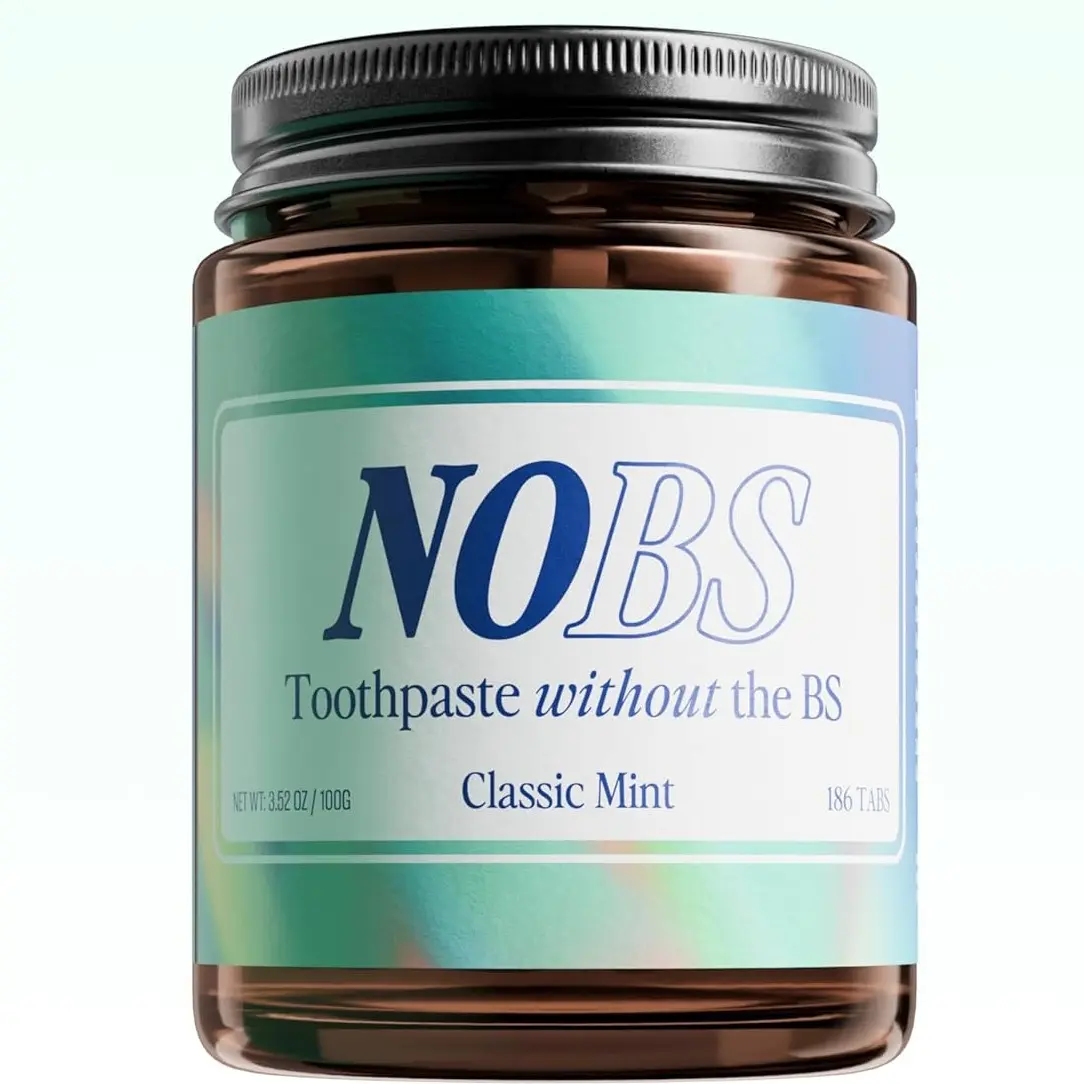 NOBS Toothpaste Tablets – Nano Hydroxyapatite, Fluoride-Free & Plastic-Free