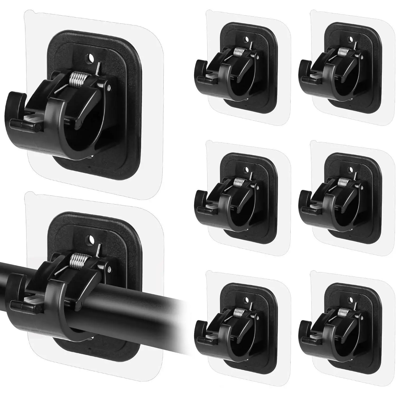 No Drill Curtain Rod Brackets – Self-Adhesive, Adjustable
