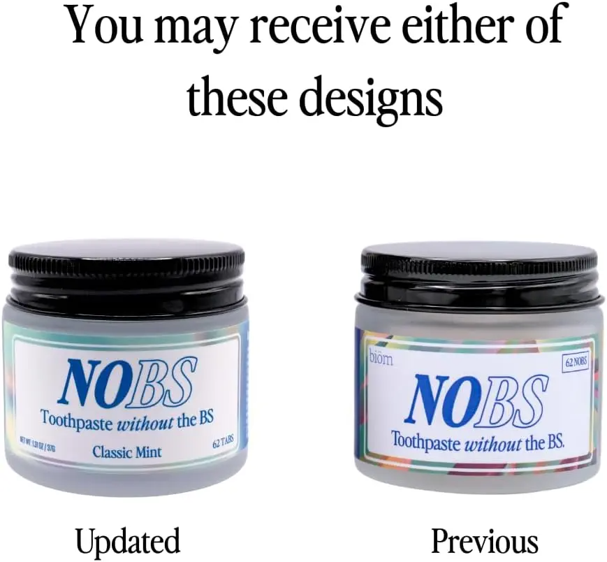 NOBS Toothpaste Tablets – Nano Hydroxyapatite, Fluoride-Free & Plastic-Free