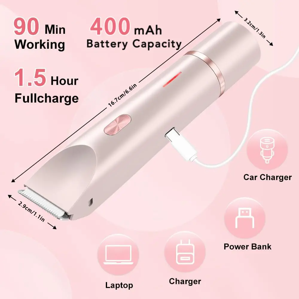 Trimmer for Women, Electric Shaver and Razor Rechargeable 2-in-1 Body and Facial Epilator