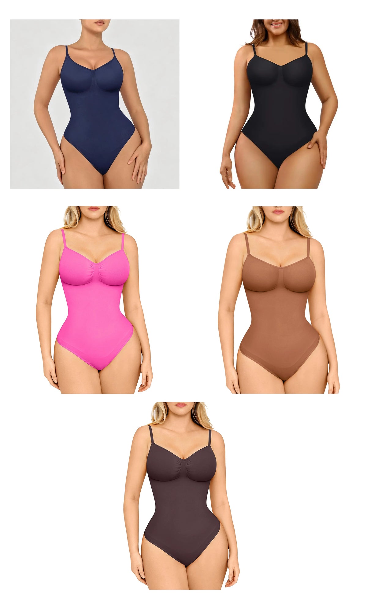 FeelinGirl Seamless Thong Bodysuit Shapewear | Tummy Control & Slimming Bodysuit for Women