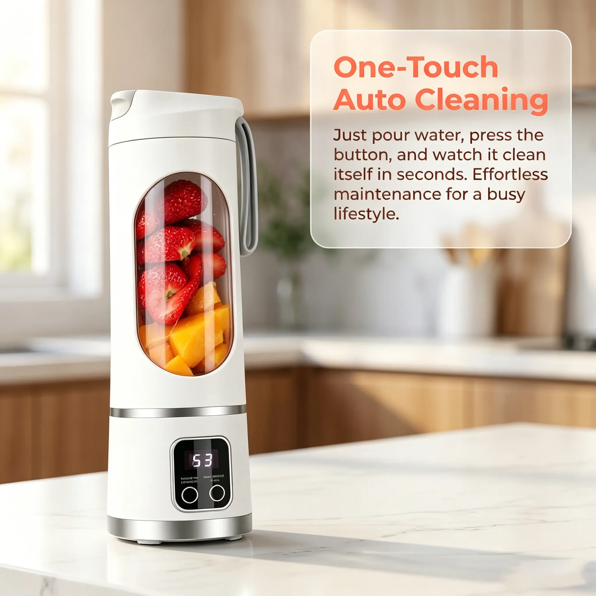 Portable 15.22 Oz USB Rechargeable Personal Blender