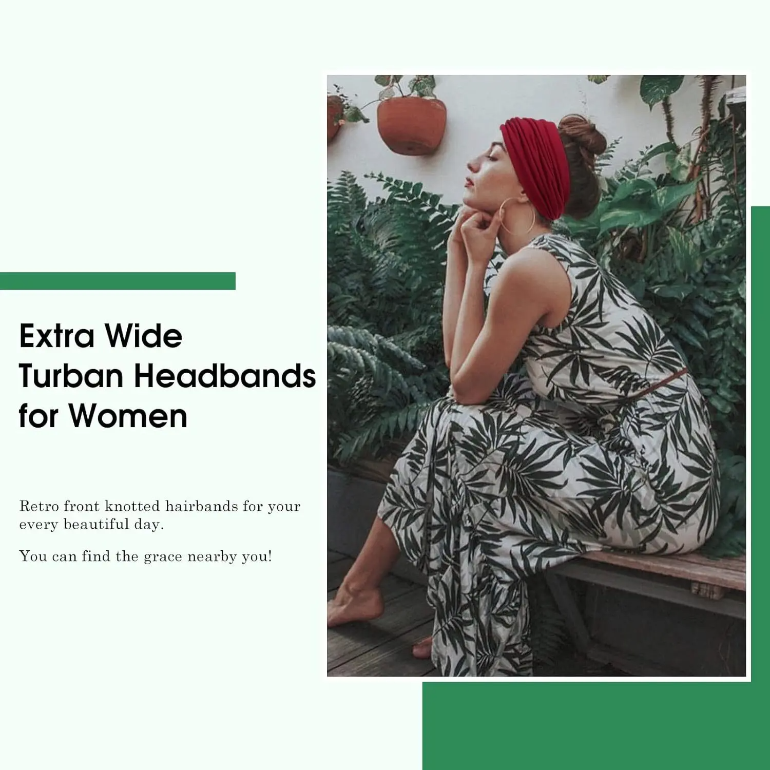 6-Pack Boho Wide Headbands for Women – Stretchy, Non-Slip Yoga & Workout Hair Wraps