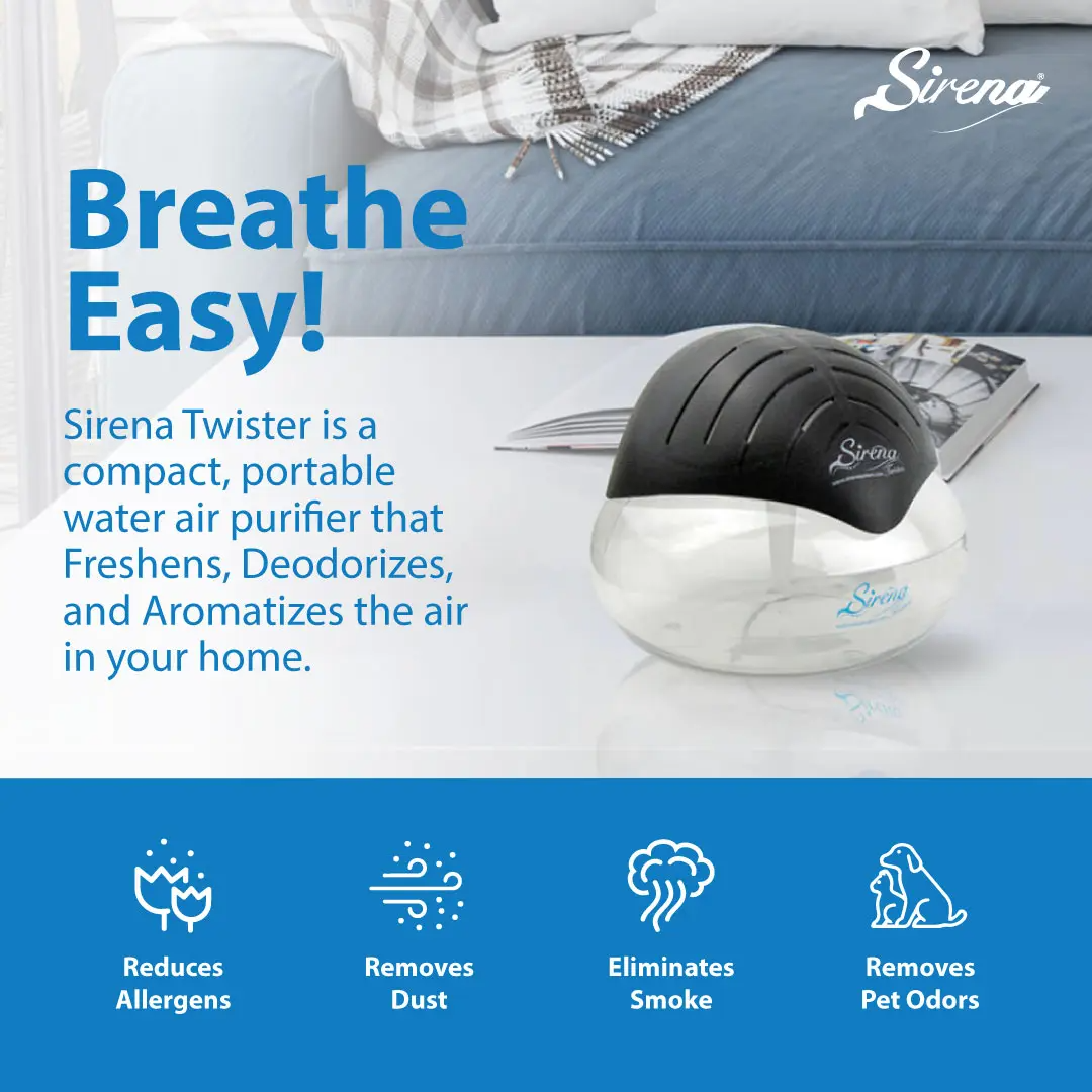 Air Purifier – Water Filter, Aromatherapy & LED Night Light