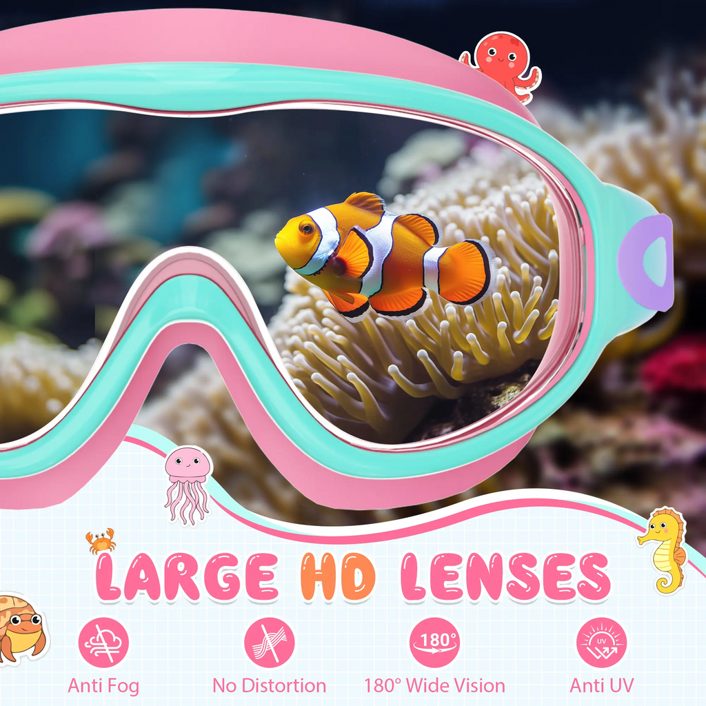 2 Pack Kids Swim Goggles for 3-15+ UV Protection Anti-Fog High Definition