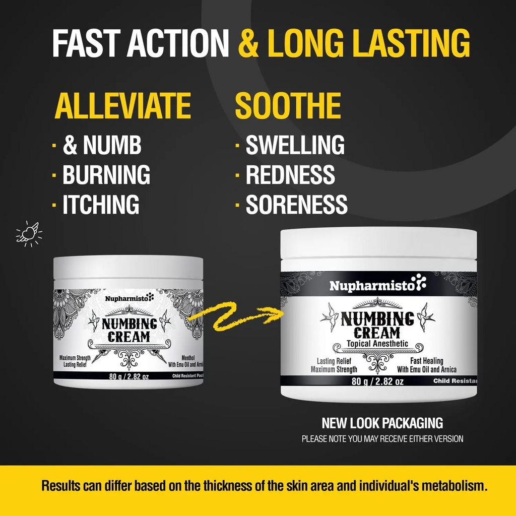 Tattoo Numbing Cream – Maximum Strength Lidocaine & Menthol Formula