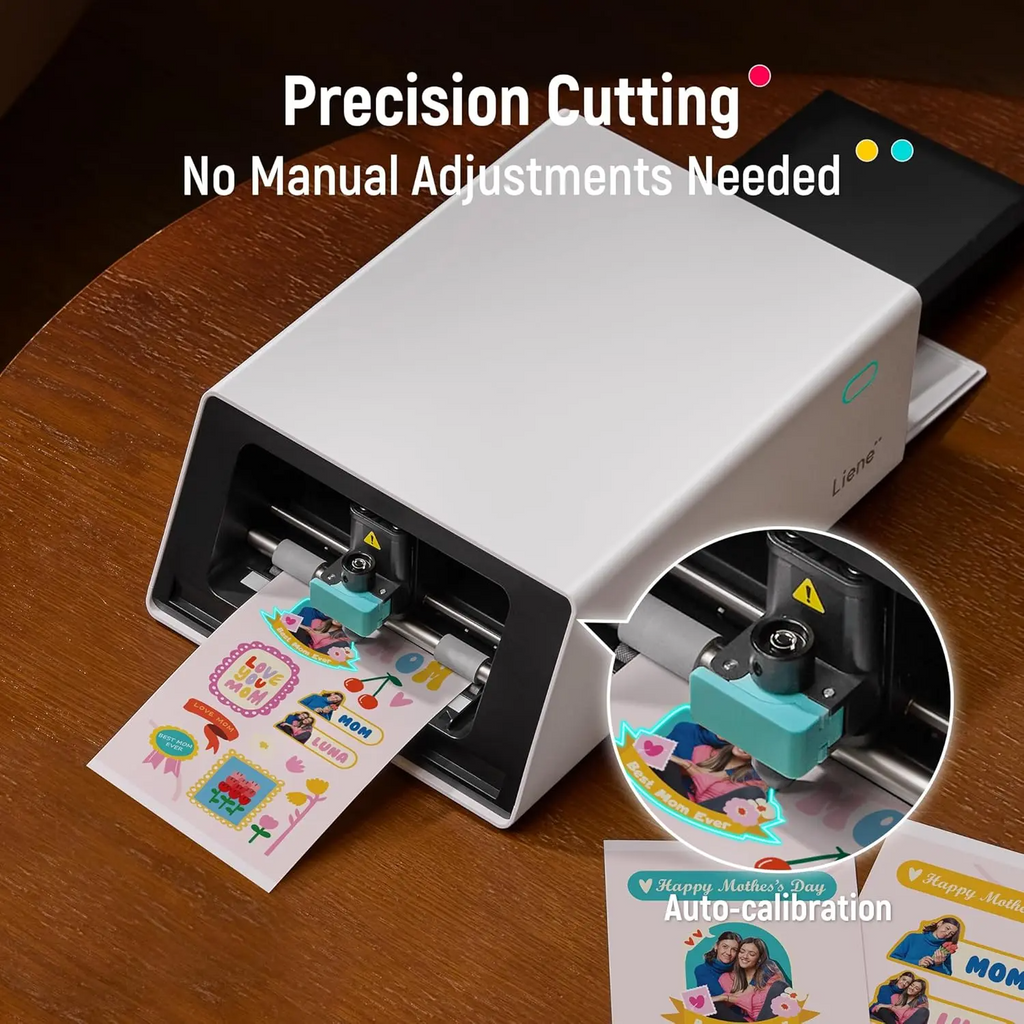 All-in-One Sticker Printer & Cutter – 300 DPI Color Photo Printing with AI Auto-Cut