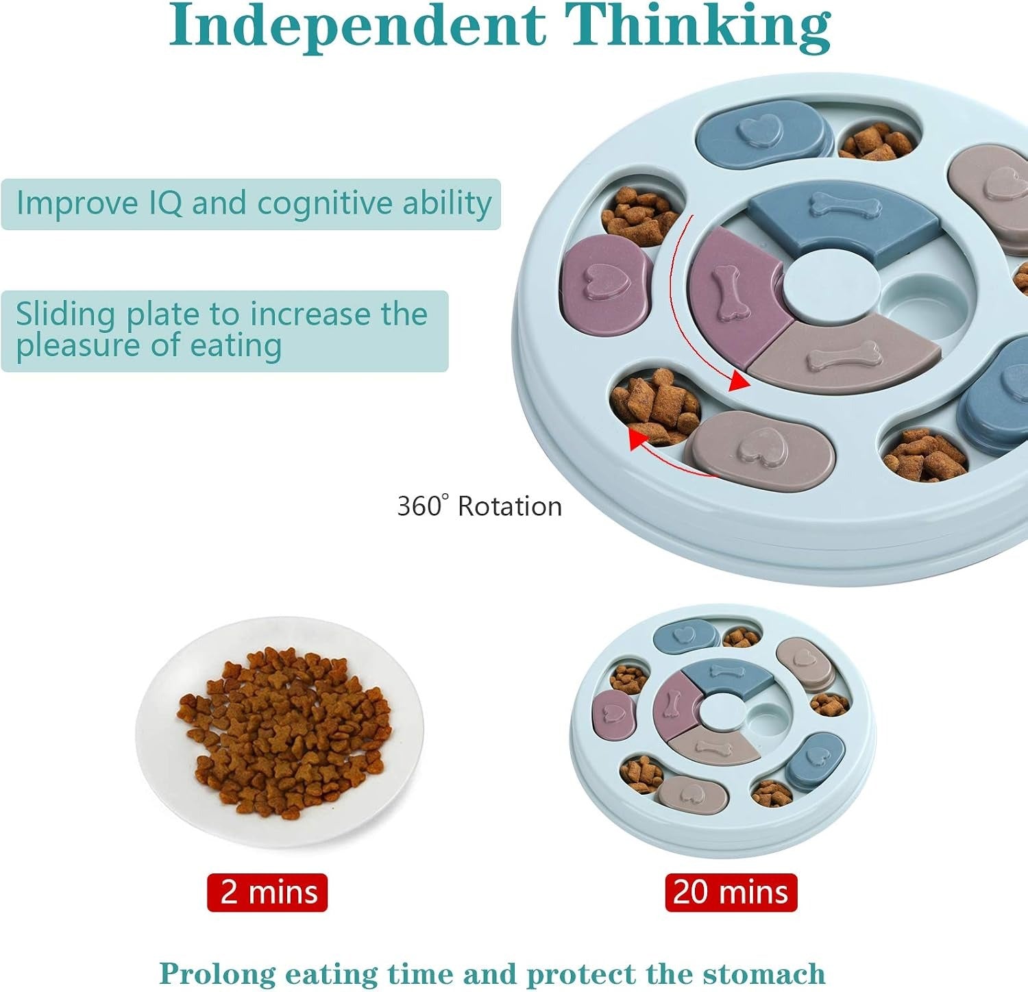 Dog Puzzle Toys,Dogs Food Puzzle Feeder Toys for IQ Training & Mental Enrichment