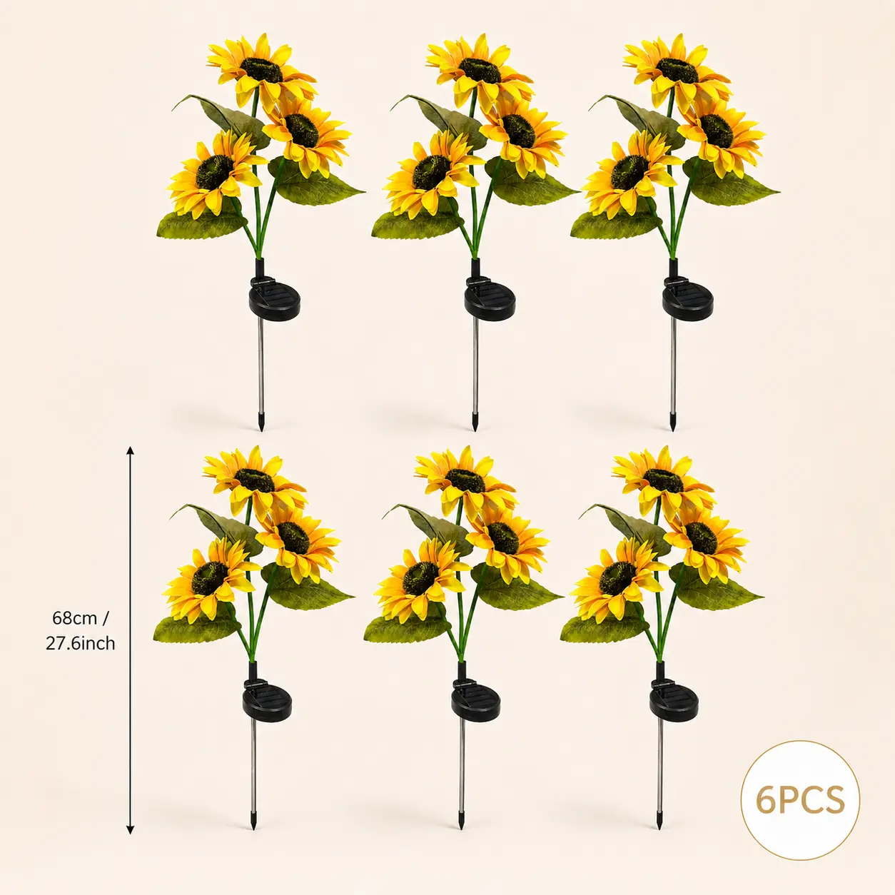 Solar Sunflower Garden Stake Lights – 2026 Upgraded
