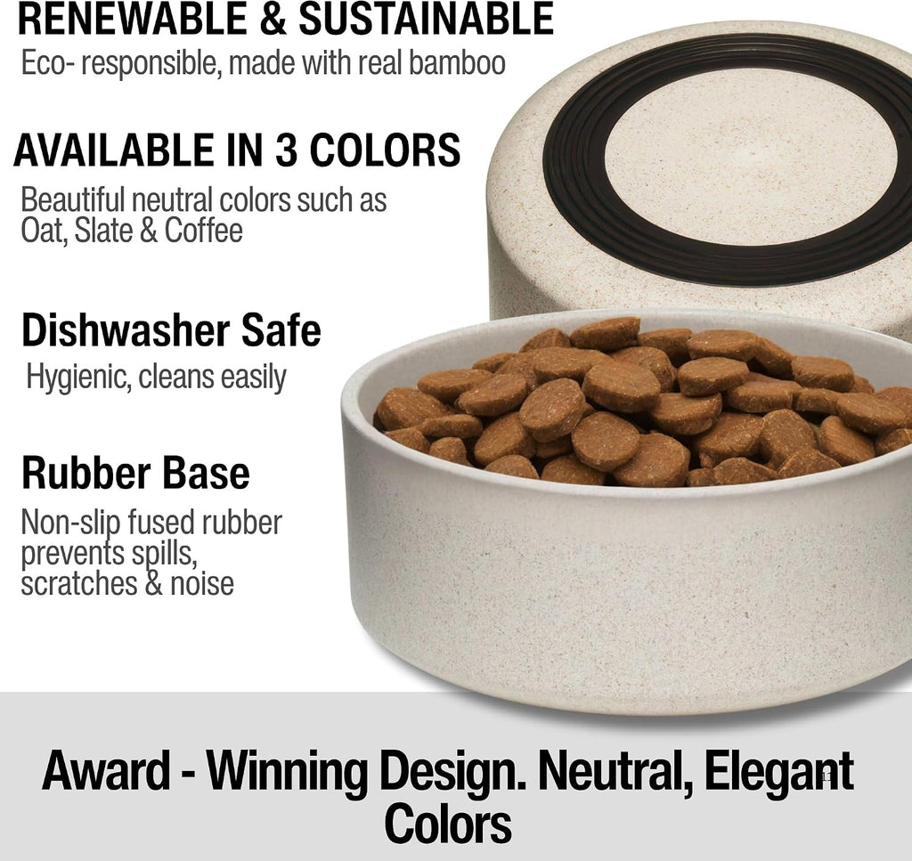 Eco-Friendly Pet Bowls & Dishes for Dog, Cats, Puppy Food and Water Dish -Sustainable and Dishwasher Safe