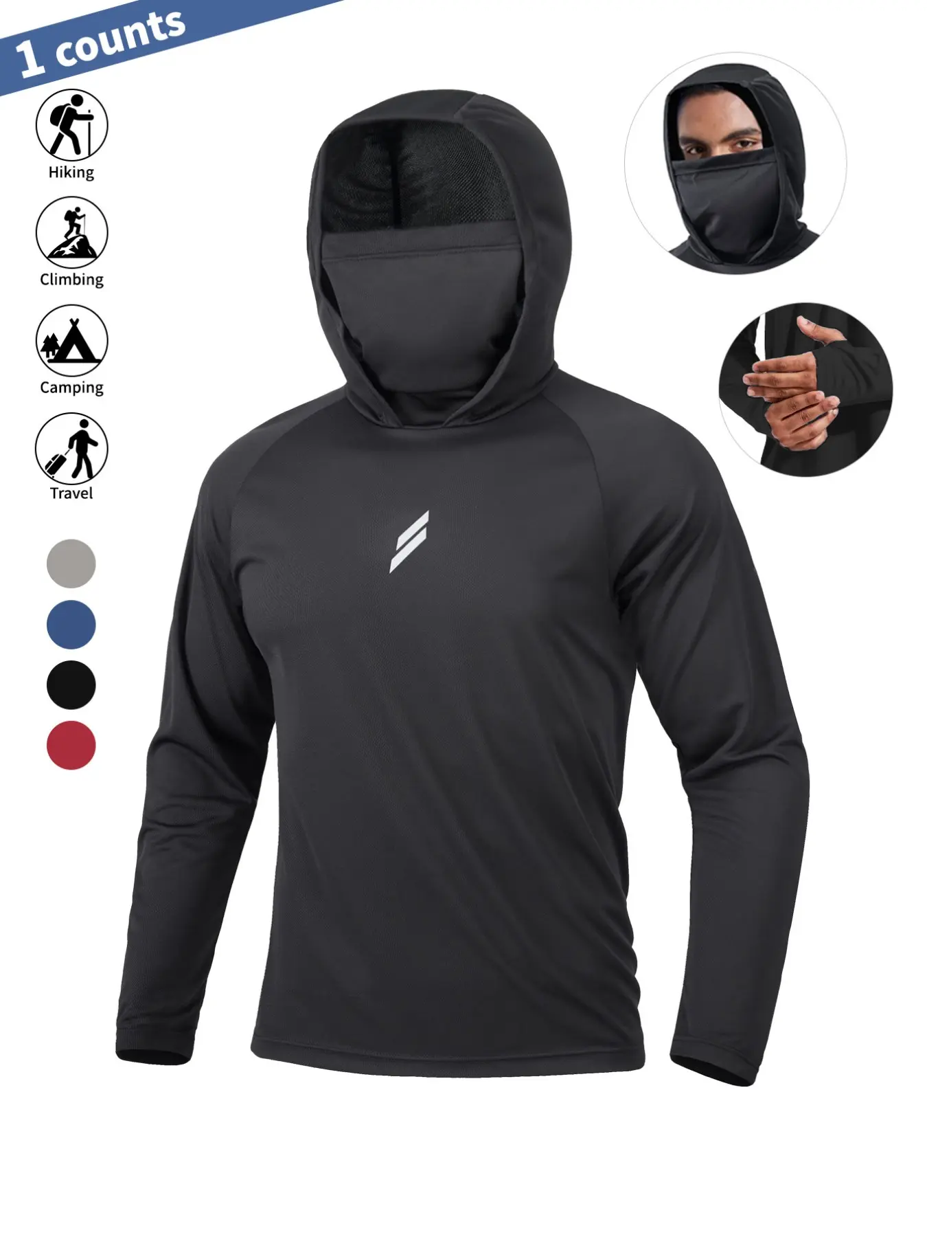 Men's Sun Protection Hoodie Set | UV Shield, Breathable & Quick-Dry Fishing Jacket with Face Cover