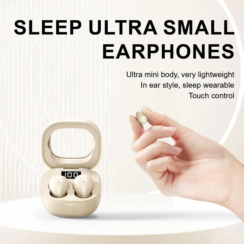 Ultra-Small Bluetooth Sleep Earbuds, 25-Hour Battery