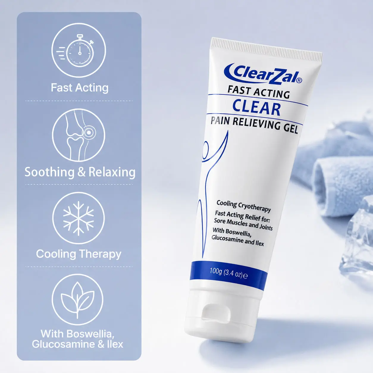 Soothing Cooling Gel – Menthol & Frankincense Formula for Muscle Tension
