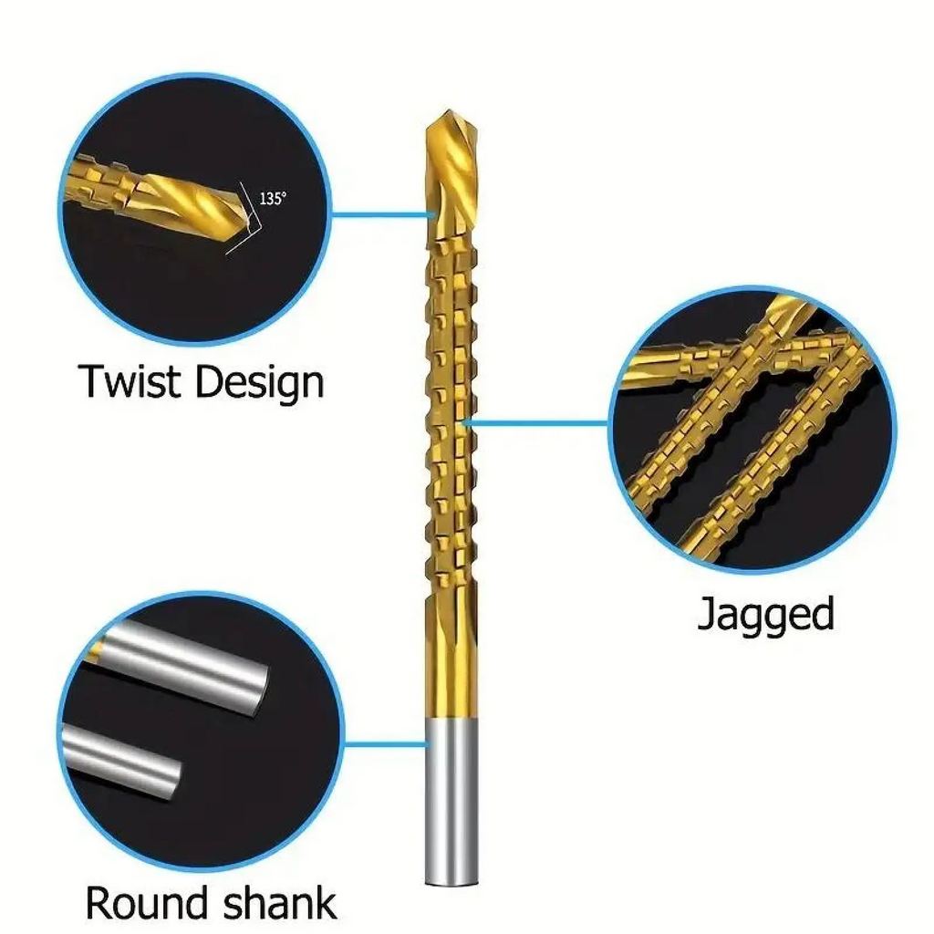 Metalworking Ldeal For Drilling,Titanium-Plated High Speed Steel Drill Bits Set for