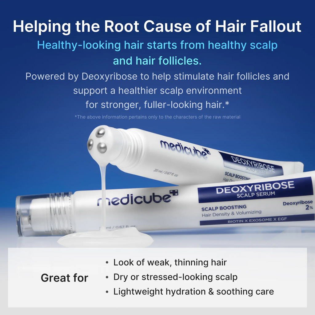 Deoxyribose Scalp Serum | Roll-On Hair Strengthening Serum for Fuller, Thicker-Looking Hair