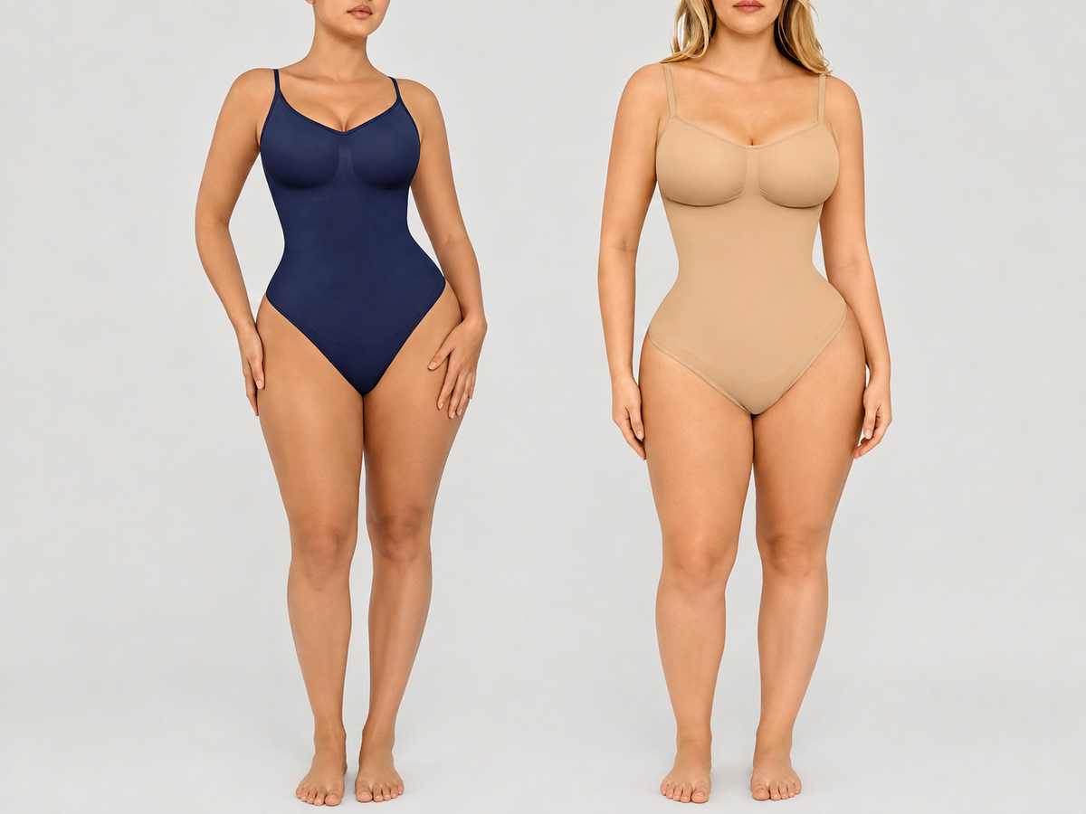 FeelinGirl Seamless Thong Bodysuit Shapewear | Tummy Control & Slimming Bodysuit for Women
