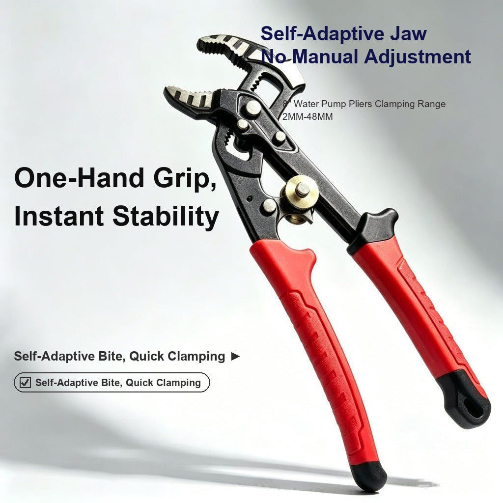 8-Inch Ratchet Pliers | 2mm-52mm Grip | Non-Slip Handle