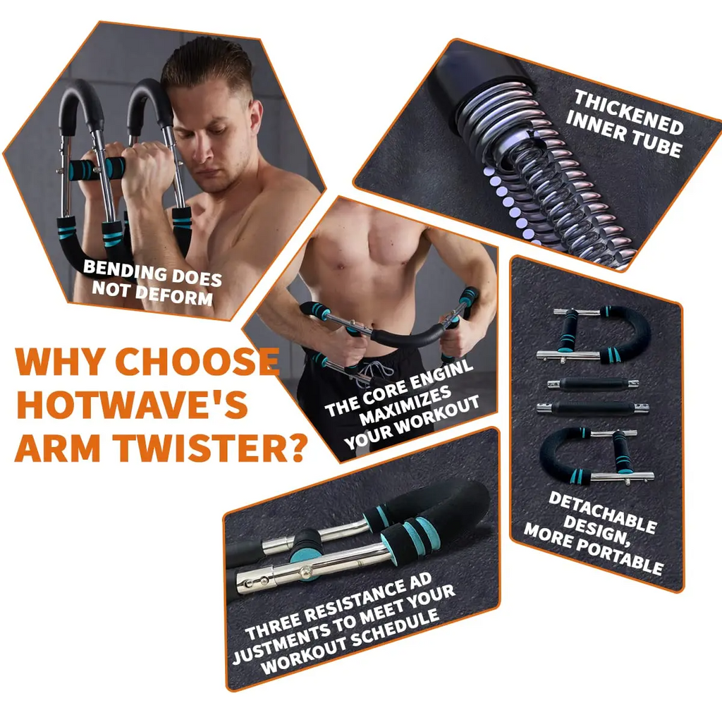 Twister Arm Trainer – Adjustable Spring Resistance for Chest, Arms & Shoulders