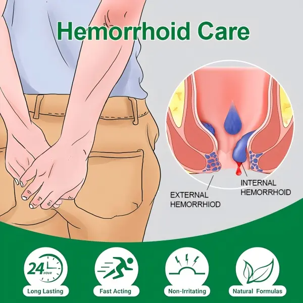 Organic Hemorrhoid Cream-Gel – Aloe Vera Soothing Relief for Pain, Itch & Swelling