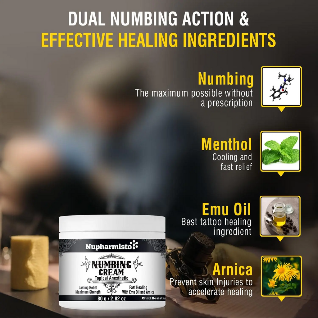 Tattoo Numbing Cream – Maximum Strength Lidocaine & Menthol Formula