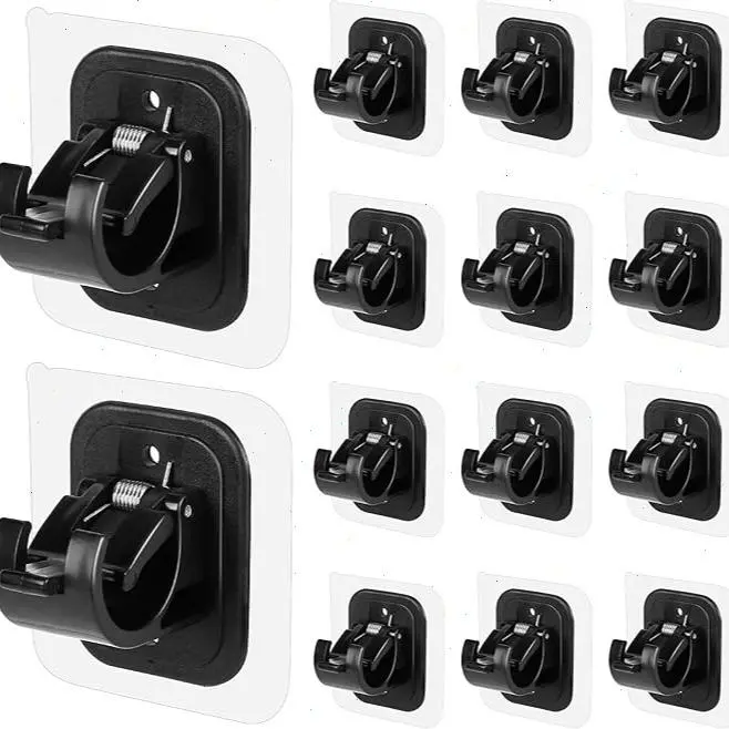 No Drill Curtain Rod Brackets – Self-Adhesive, Adjustable