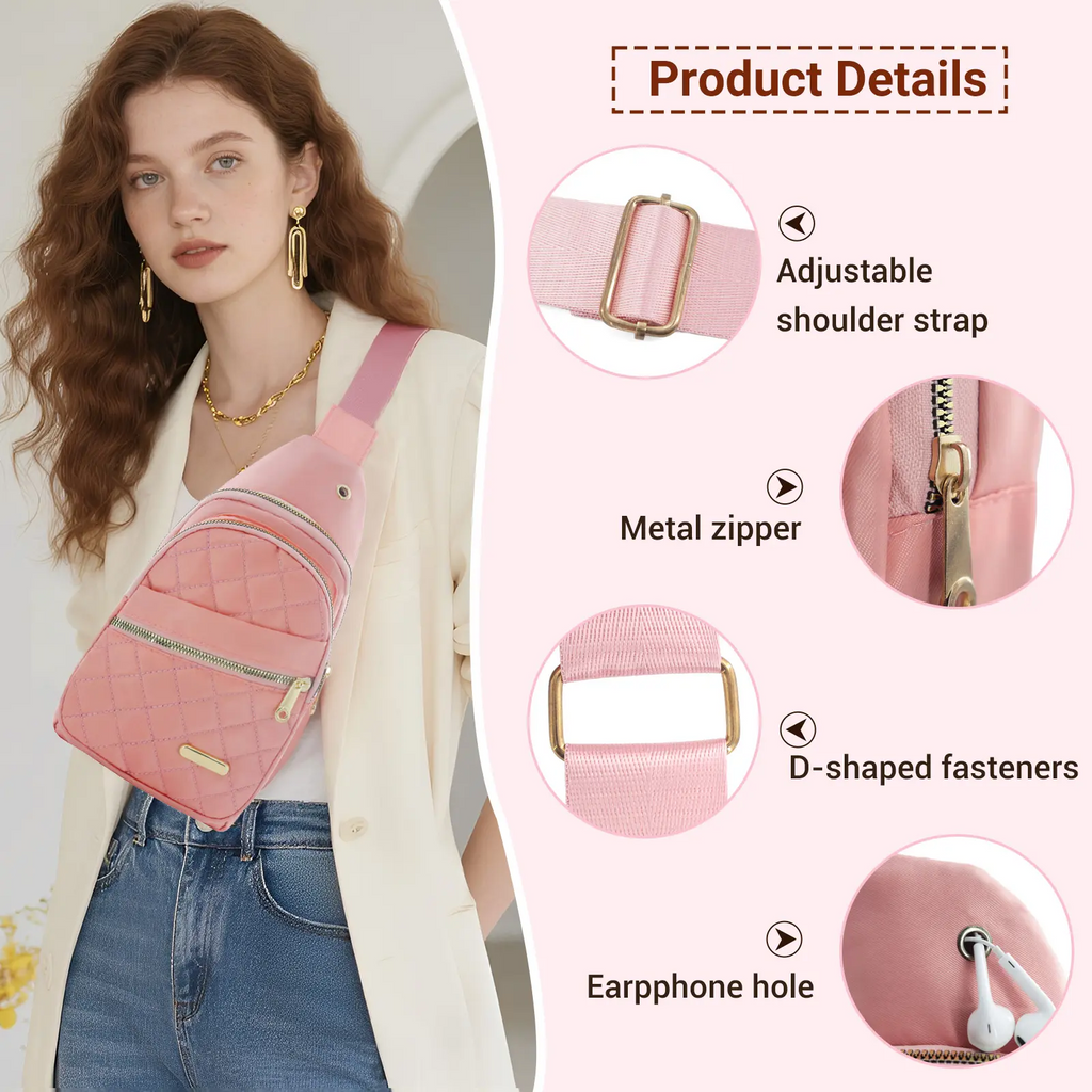 Women's Crossbody Chest Bag | Fanny Pack for Hiking, Travel & Daily Use