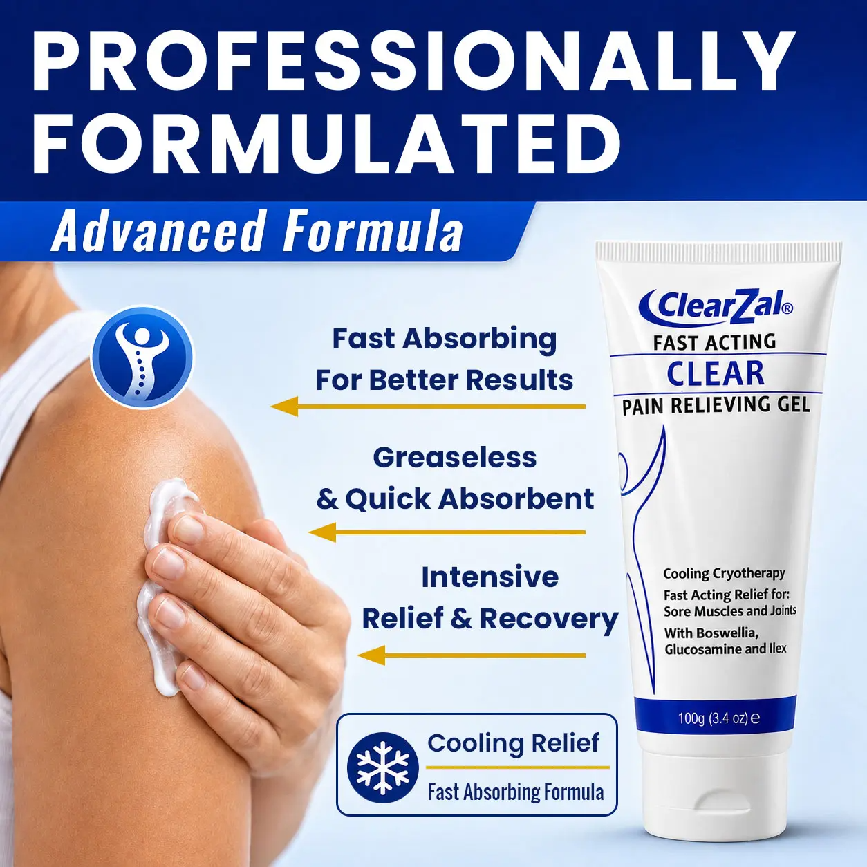Soothing Cooling Gel – Menthol & Frankincense Formula for Muscle Tension
