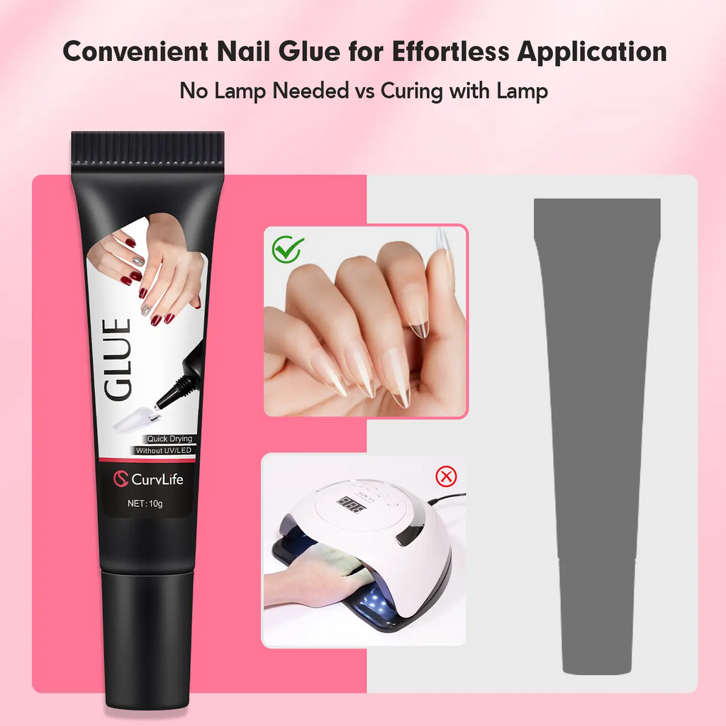 Semi-Solid Nail Glue & Remover Kit – Quick-Dry, No UV Lamp, Long-Lasting for Press-On Nails