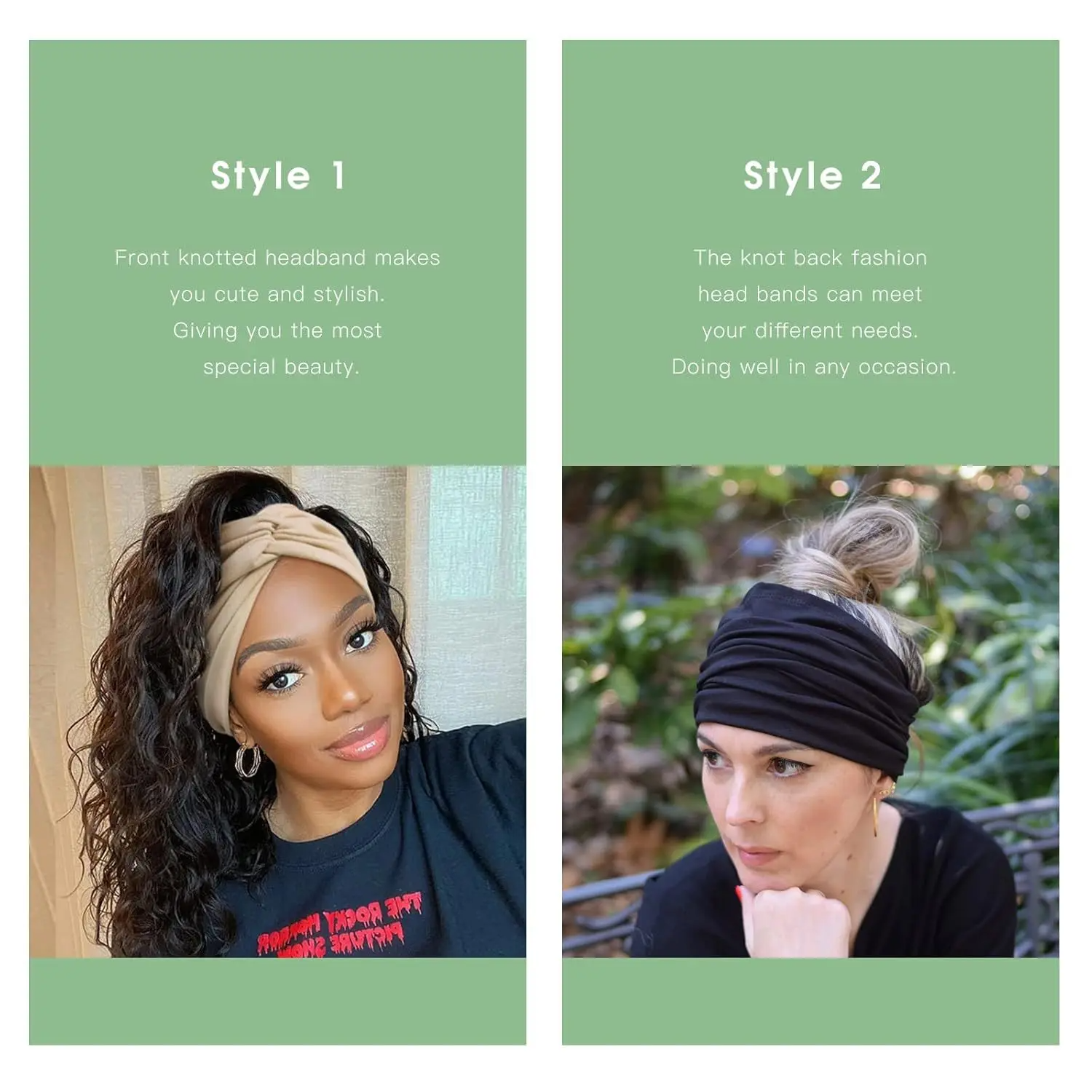 6-Pack Boho Wide Headbands for Women – Stretchy, Non-Slip Yoga & Workout Hair Wraps