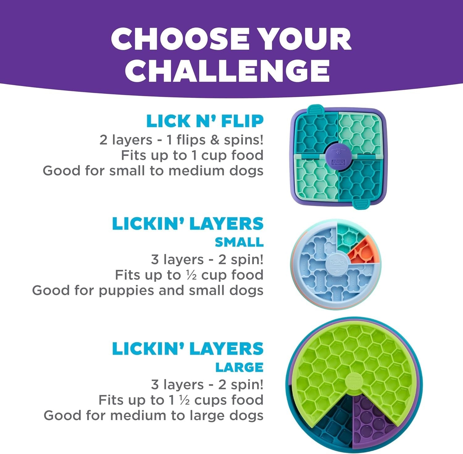 3-in-1 Interactive Dog Puzzle Toy, Lick Mat & Slow Feeder – Calming Enrichment Feeder for Dogs, Dishwasher Safe